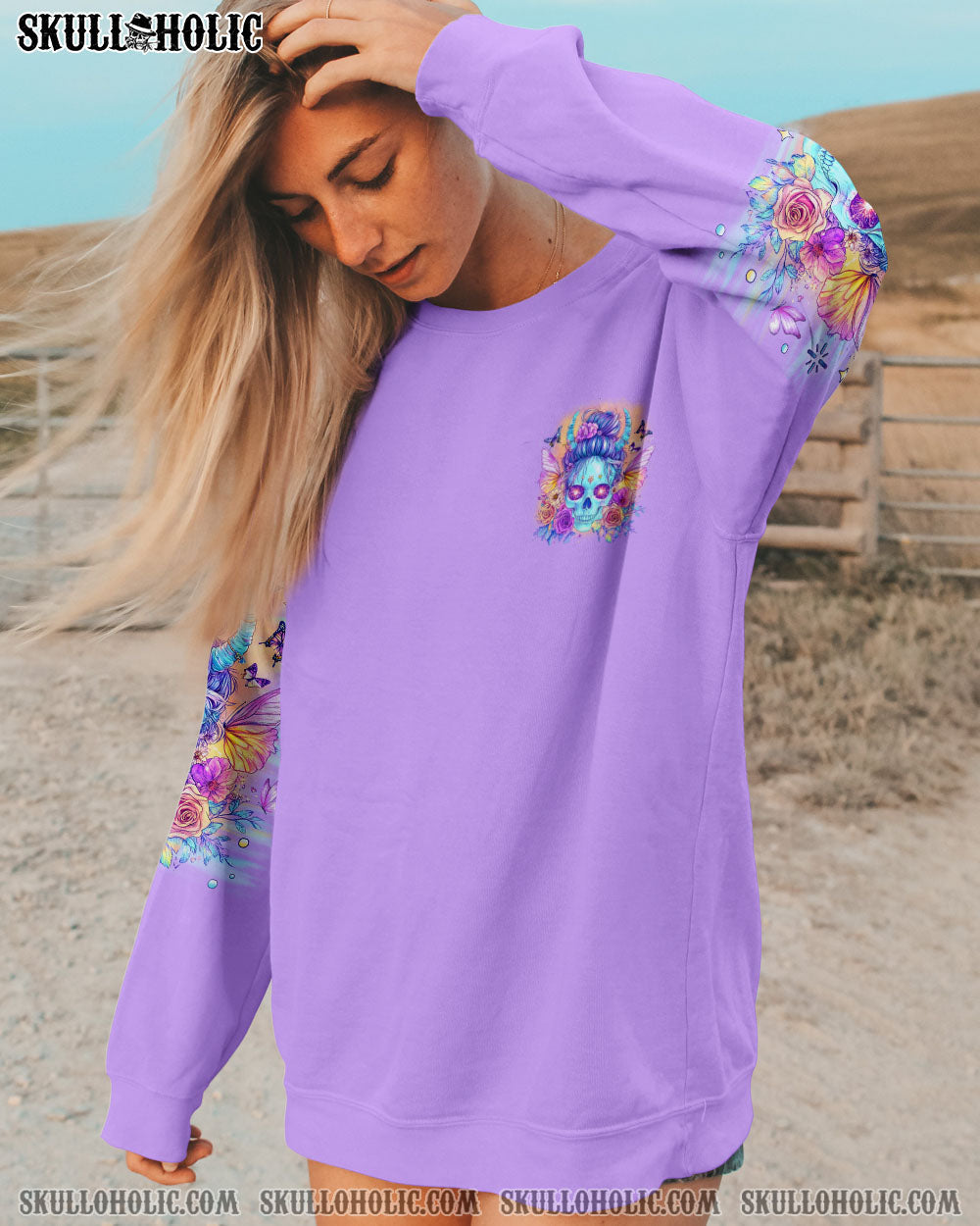BLISSCORNERS YES I'M PRETTY SKULL MESSY BUN  ALL OVER PRINT