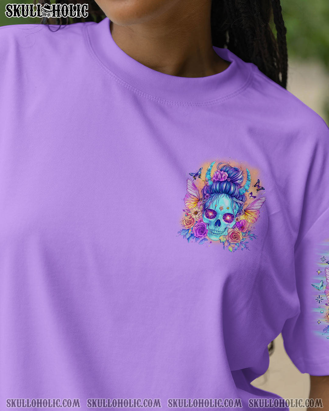 BLISSCORNERS YES I'M PRETTY SKULL MESSY BUN  ALL OVER PRINT
