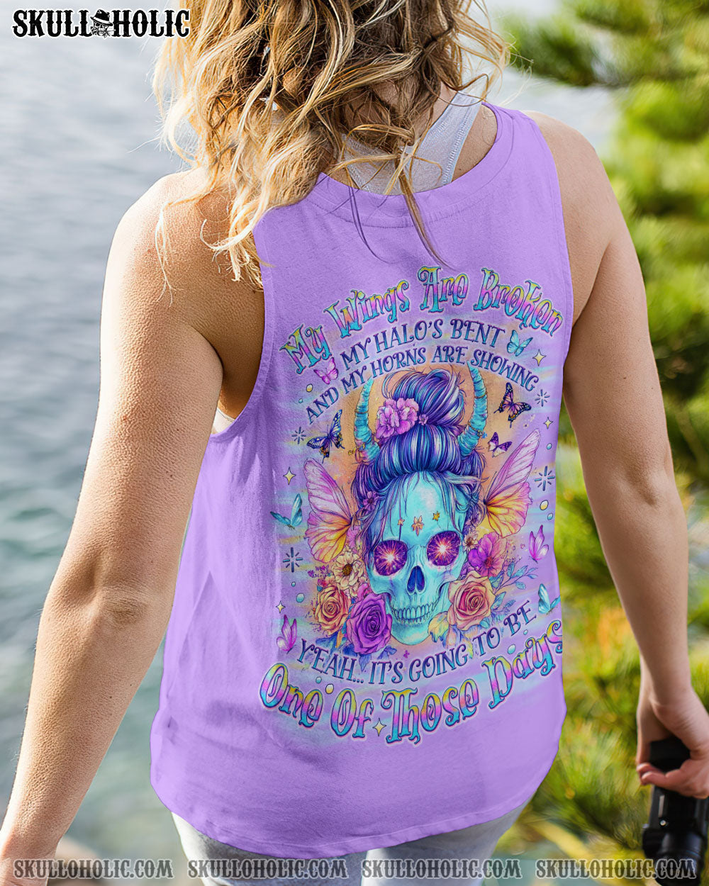BLISSCORNERS YES I'M PRETTY SKULL MESSY BUN  ALL OVER PRINT