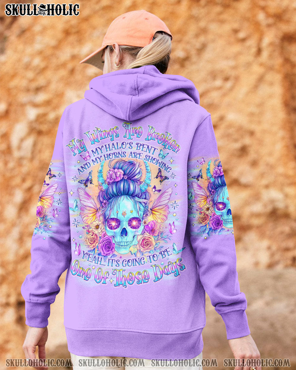 BLISSCORNERS YES I'M PRETTY SKULL MESSY BUN  ALL OVER PRINT
