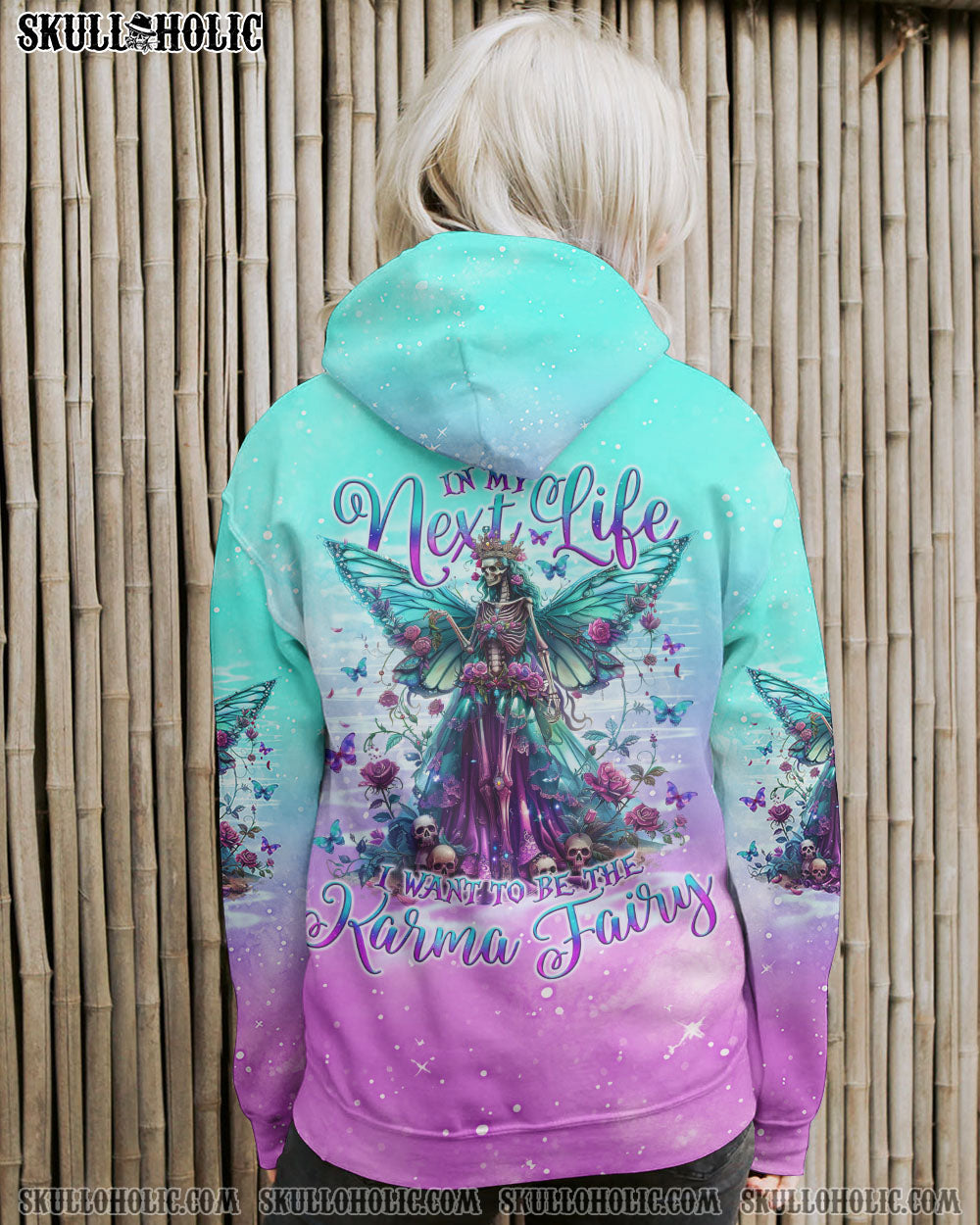 BLISSCORNERS KARMA FAIRY SKULL SKELETON ALL OVER PRINT