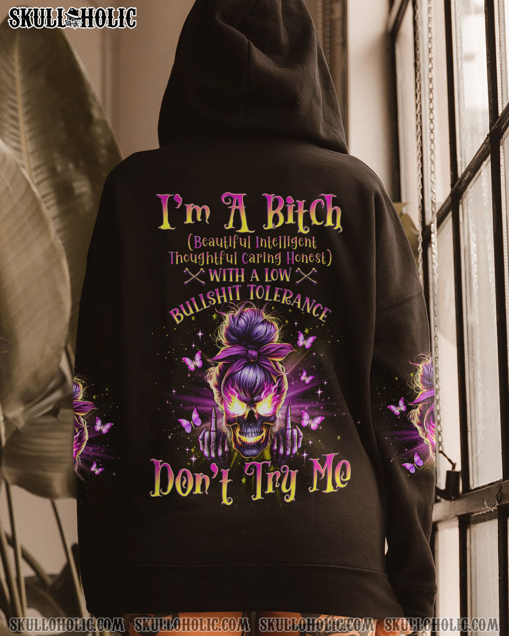 BLISSCORNERS IF MY MOUTH DOESN'T SAY IT MESSY BUN ALL OVER PRINT