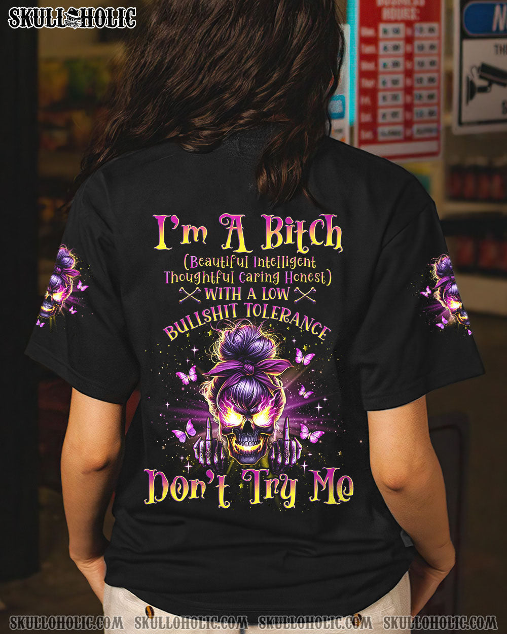 BLISSCORNERS IF MY MOUTH DOESN'T SAY IT MESSY BUN ALL OVER PRINT