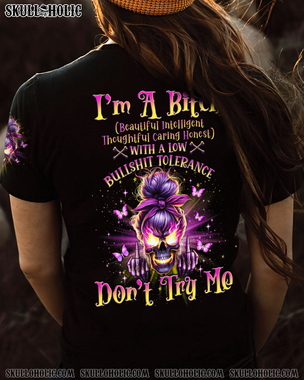BLISSCORNERS IF MY MOUTH DOESN'T SAY IT MESSY BUN ALL OVER PRINT