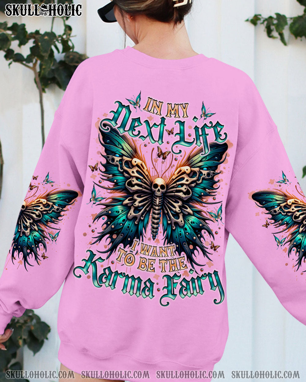 BLISSCORNERS KARMA FAIRY SKULL BUTTERFLY ALL OVER PRINT