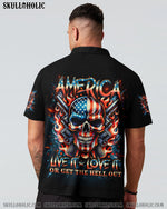 BLISSCORNERS AMERICA LIVE IT LOVE IT OR GET THE HELL OUT ALL OVER PRINT