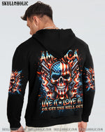 BLISSCORNERS AMERICA LIVE IT LOVE IT OR GET THE HELL OUT ALL OVER PRINT