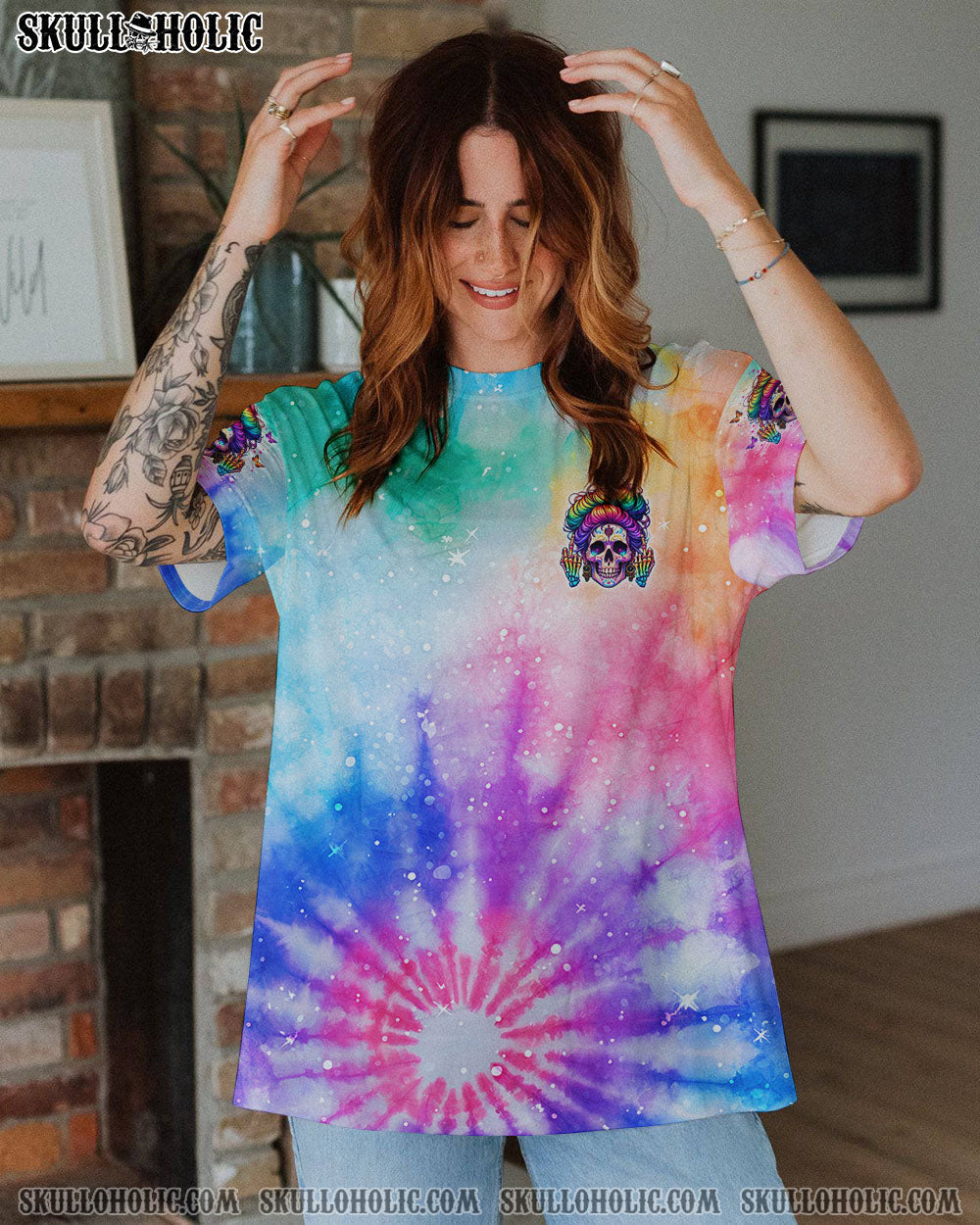 BLISSCORNERS I AM WHO I AM YOUR APPROVAL ISN'T NEEDED MESSY BUN ALL OVER PRINT