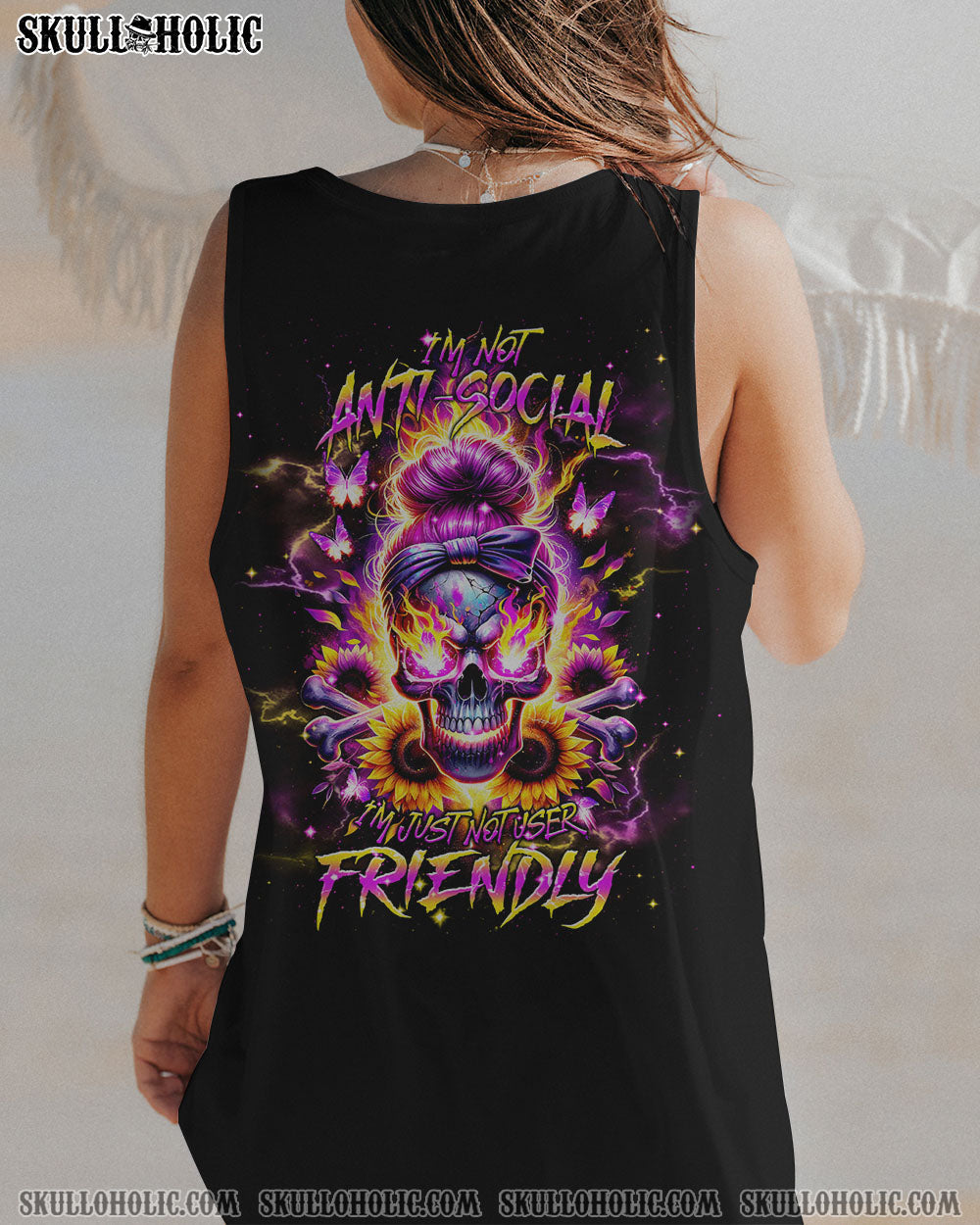 BLISSCORNERS YOUR FIRST MISTAKE MESSY BUN SUNFLOWER ALL OVER PRINT