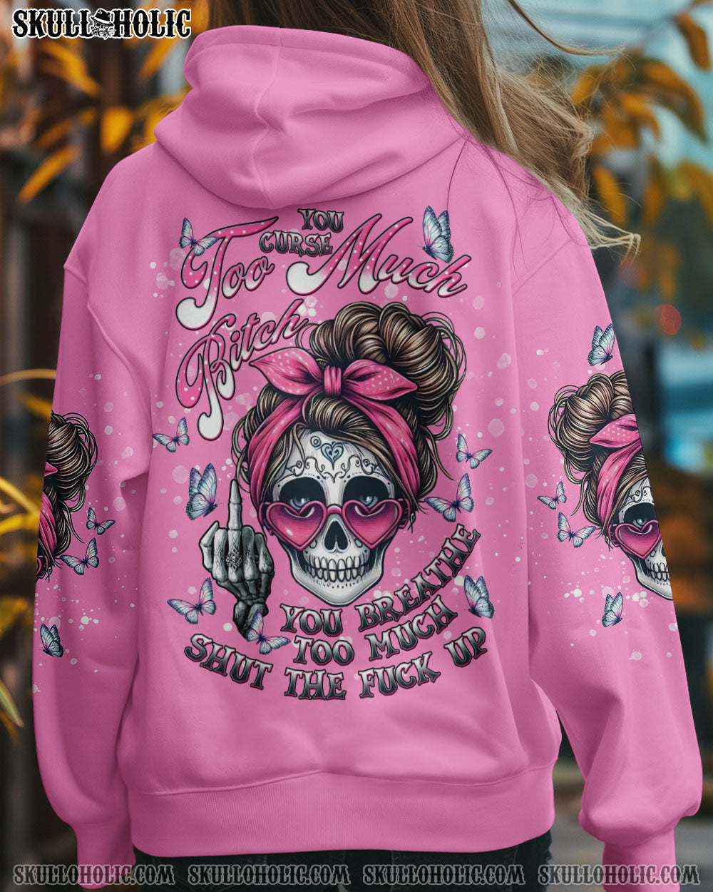 BLISSCORNERS EXPENSIVE DIFFICULT AND TALKS BACK MESSY BUN TIE DYE ALL OVER PRINT