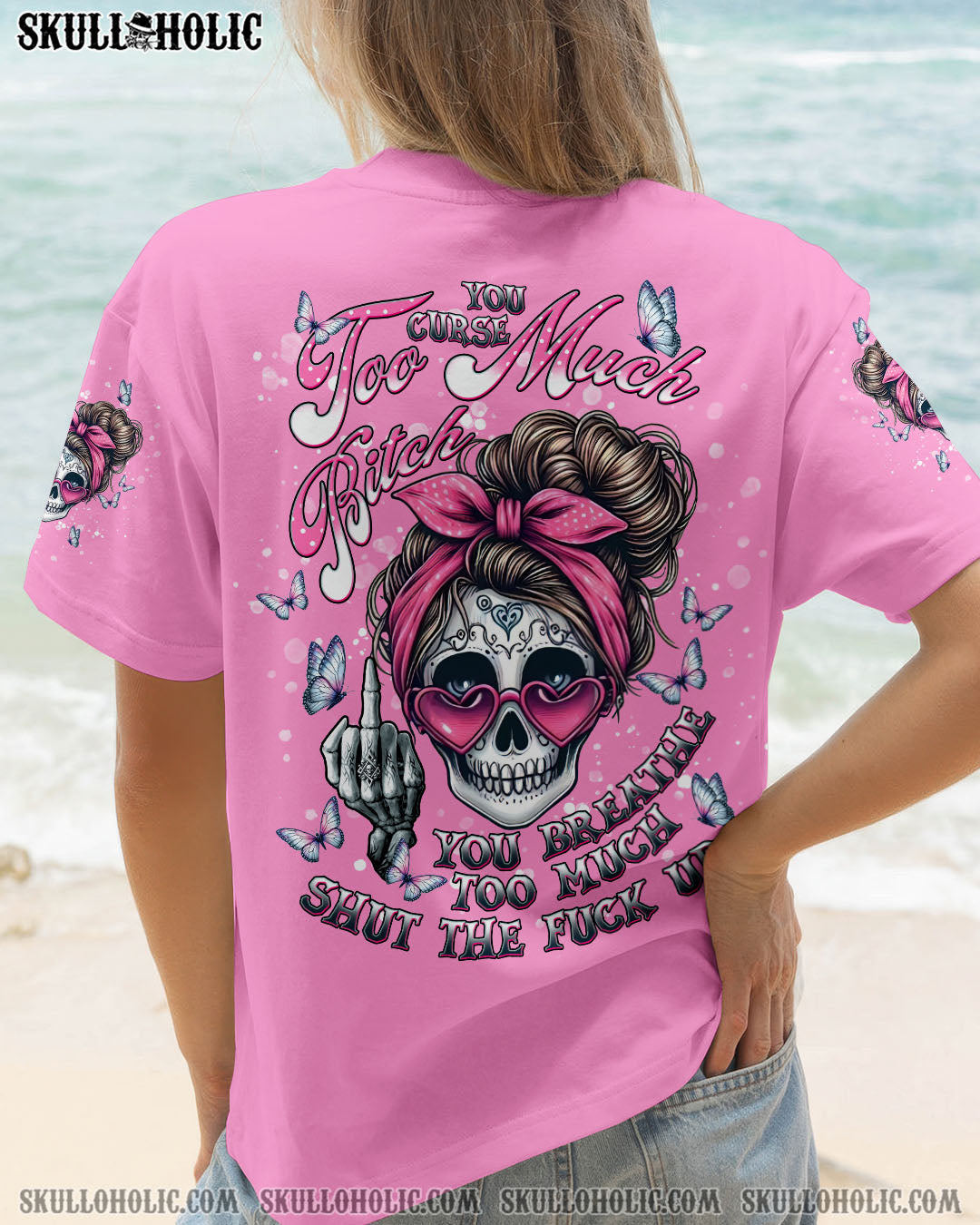 BLISSCORNERS EXPENSIVE DIFFICULT AND TALKS BACK MESSY BUN TIE DYE ALL OVER PRINT