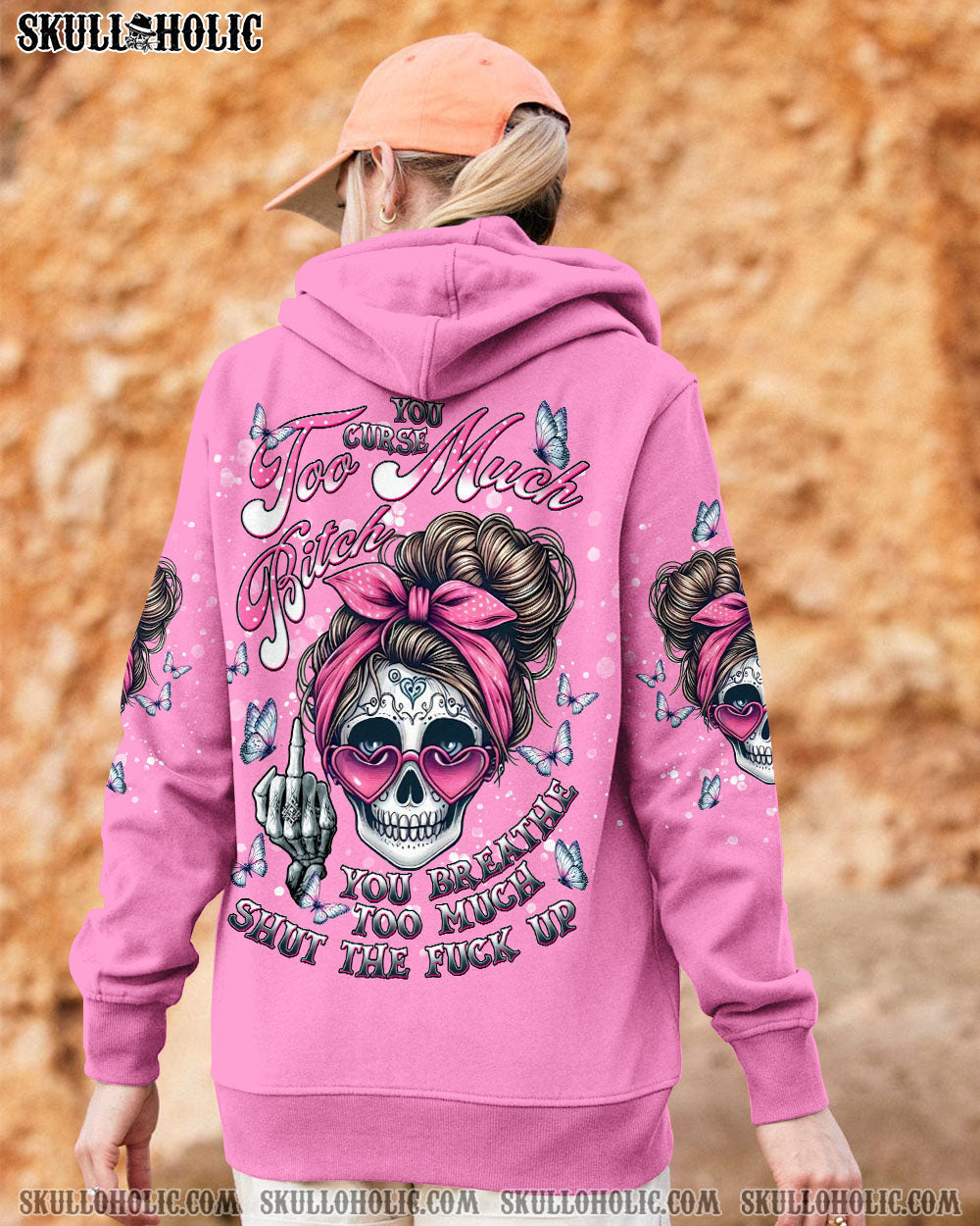 BLISSCORNERS EXPENSIVE DIFFICULT AND TALKS BACK MESSY BUN TIE DYE ALL OVER PRINT