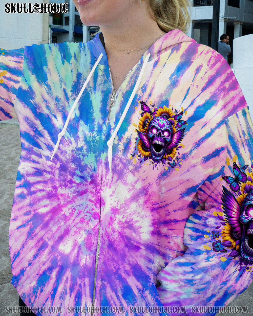BLISSCORNERS I'M NOT ANTI-SOCIAL ANGRY SKULL SUNFLOWER ALL OVER PRINT