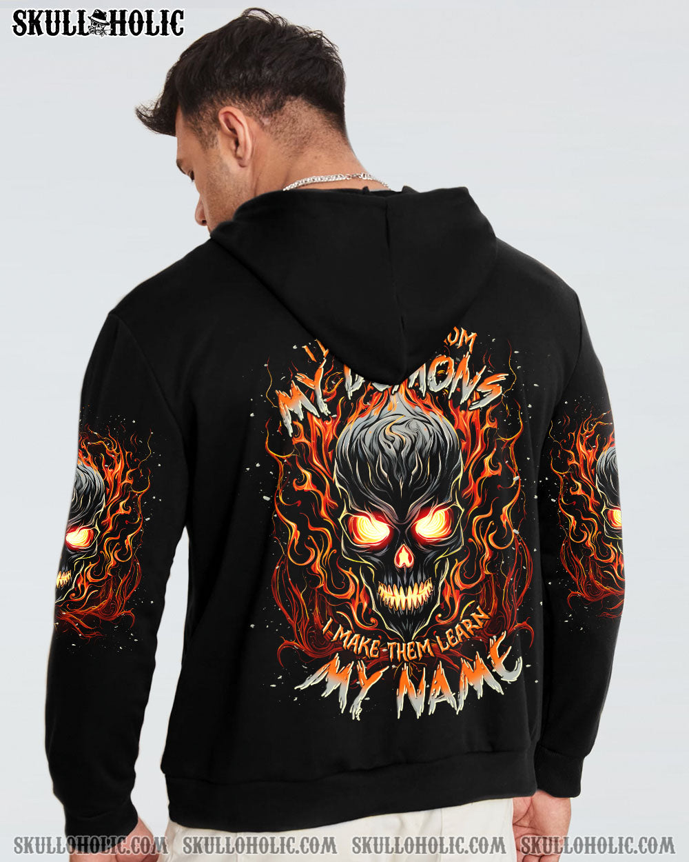 BLISSCORNERS I DON'T RUN FROM MY DEMONS SKULL ALL OVER PRINT