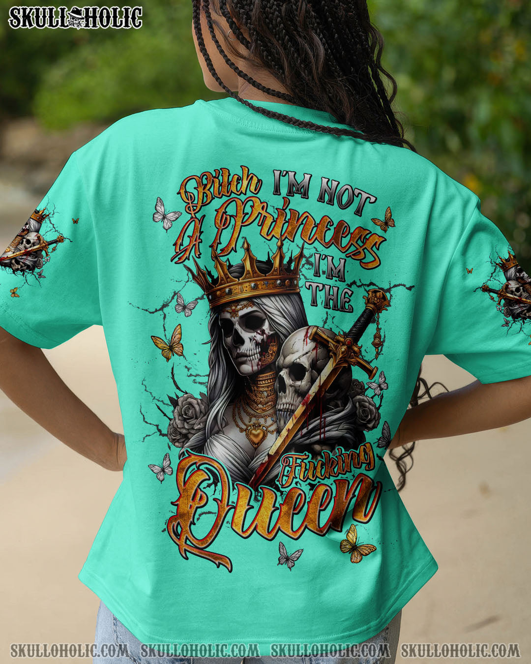 BLISSCORNERS I'M THE FKING QUEEN SKULL LADY ALL OVER PRINT