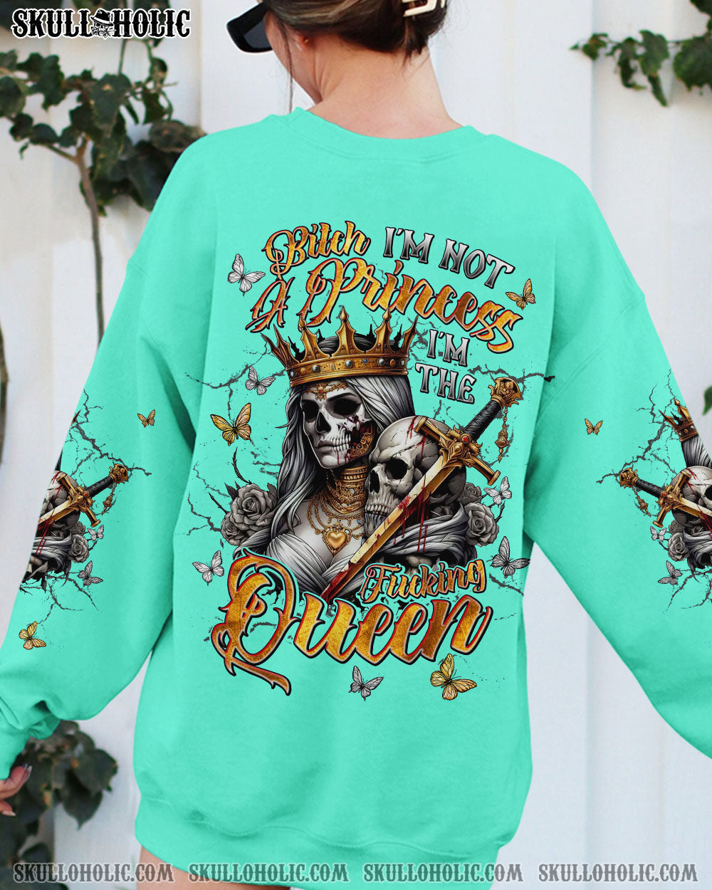 BLISSCORNERS I'M THE FKING QUEEN SKULL LADY ALL OVER PRINT