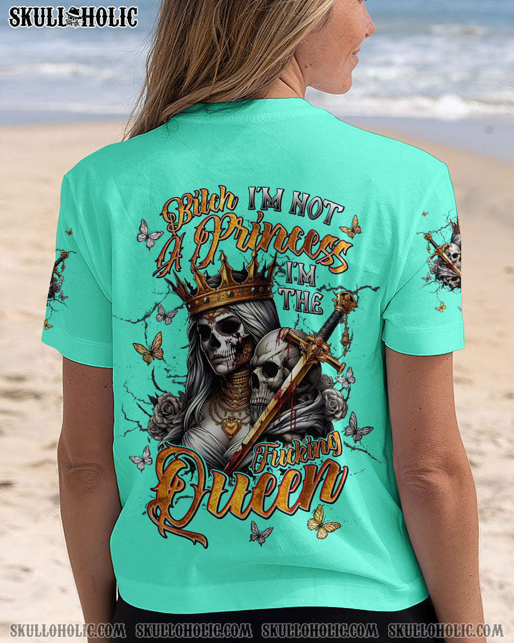 BLISSCORNERS I'M THE FKING QUEEN SKULL LADY ALL OVER PRINT