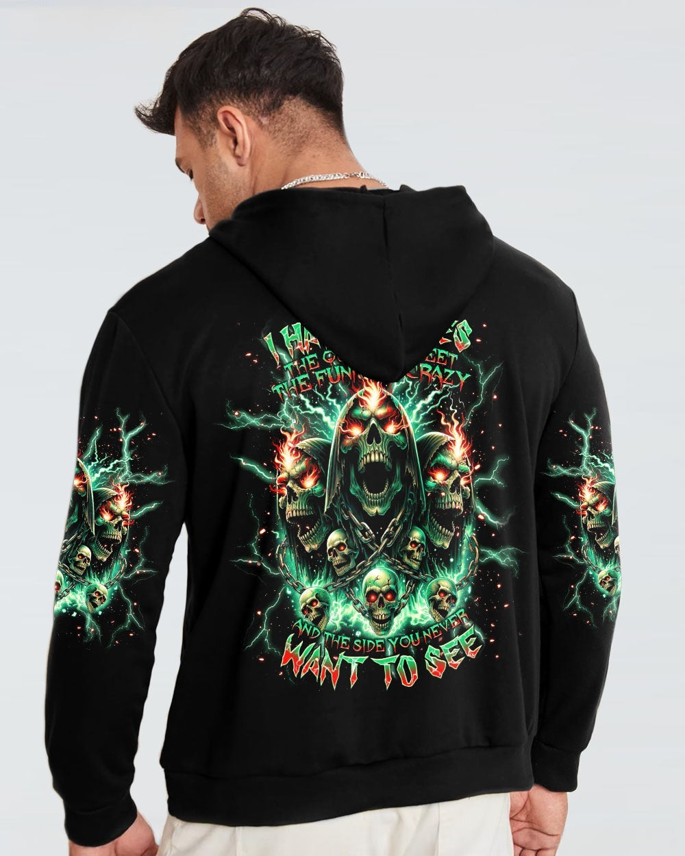 BLISSCORNERS I HAVE 3 SIDES 3 SKULLS REAPER ALL OVER PRINT