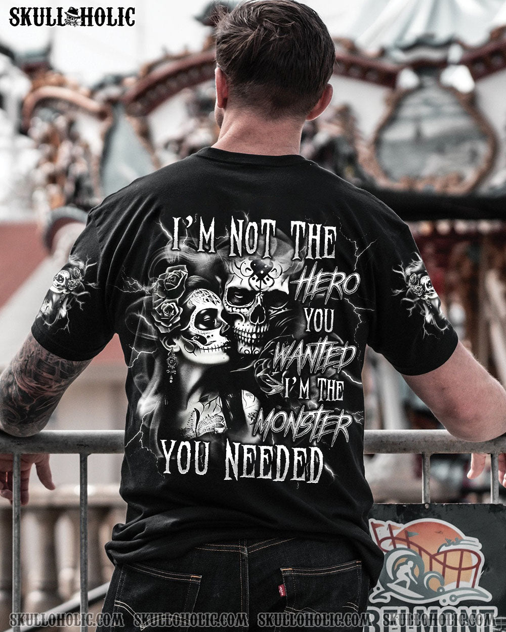 BLISSCORNERS I'M NOT THE HERO YOU WANT ALL OVER PRINT
