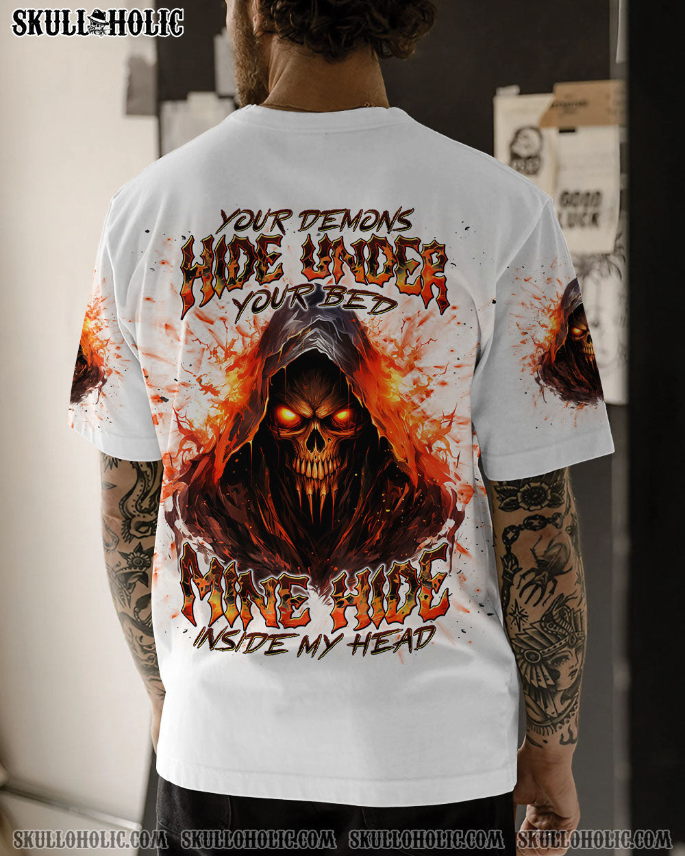BLISSCORNERS YOUR DEMONS HIDE UNDER YOUR BED ALL OVER PRINT