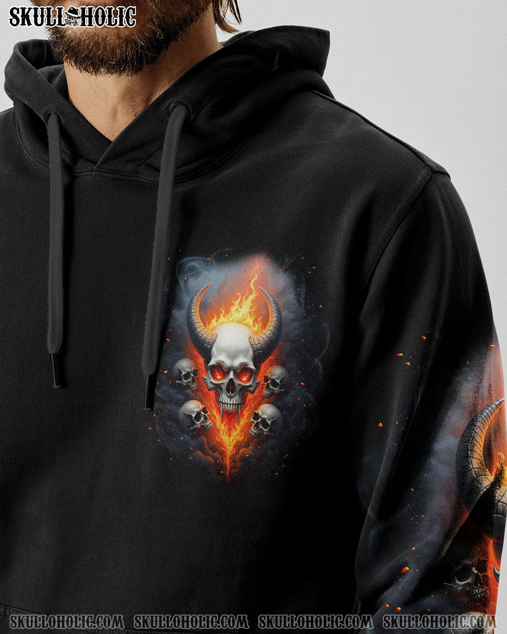 BLISSCORNERS ONE DAY I'M GONNA JUST SAY DEMON SKULL ALL OVER PRINT
