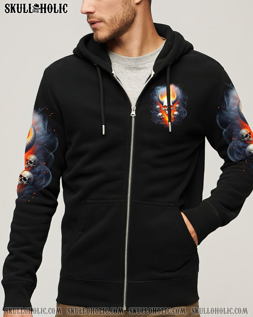 BLISSCORNERS ONE DAY I'M GONNA JUST SAY DEMON SKULL ALL OVER PRINT