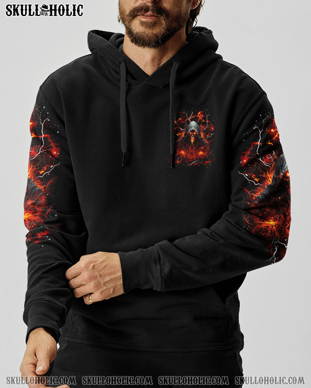 BLISSCORNERS I ASKED THE DEVIL SKULL REAPER ALL OVER PRINT