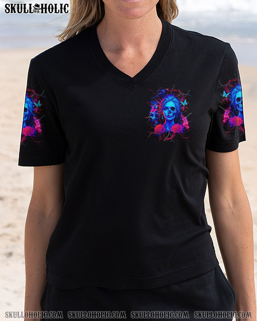BLISSCORNERS DON'T TRY TO FIGURE ME OUT SKULL HALF LADY ALL OVER PRINT