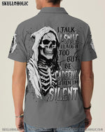 BLISSCORNERS BE CAREFUL WHEN I'M SILENT SKULL REAPER ALL OVER PRINT