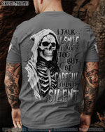 BLISSCORNERS BE CAREFUL WHEN I'M SILENT SKULL REAPER ALL OVER PRINT