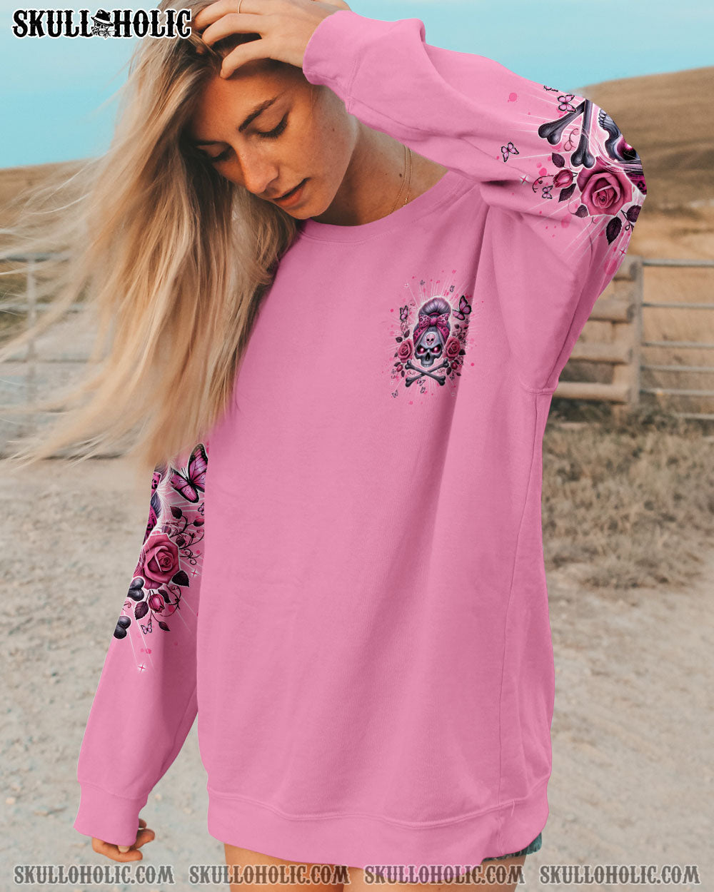 BLISSCORNERS IT'S GOING TO BE ONE OF THOSE DAYS MESSY BUN SKULL ALL OVER PRINT
