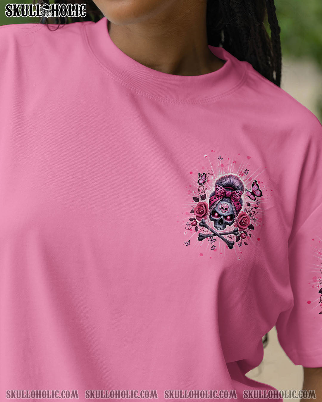 BLISSCORNERS IT'S GOING TO BE ONE OF THOSE DAYS MESSY BUN SKULL ALL OVER PRINT