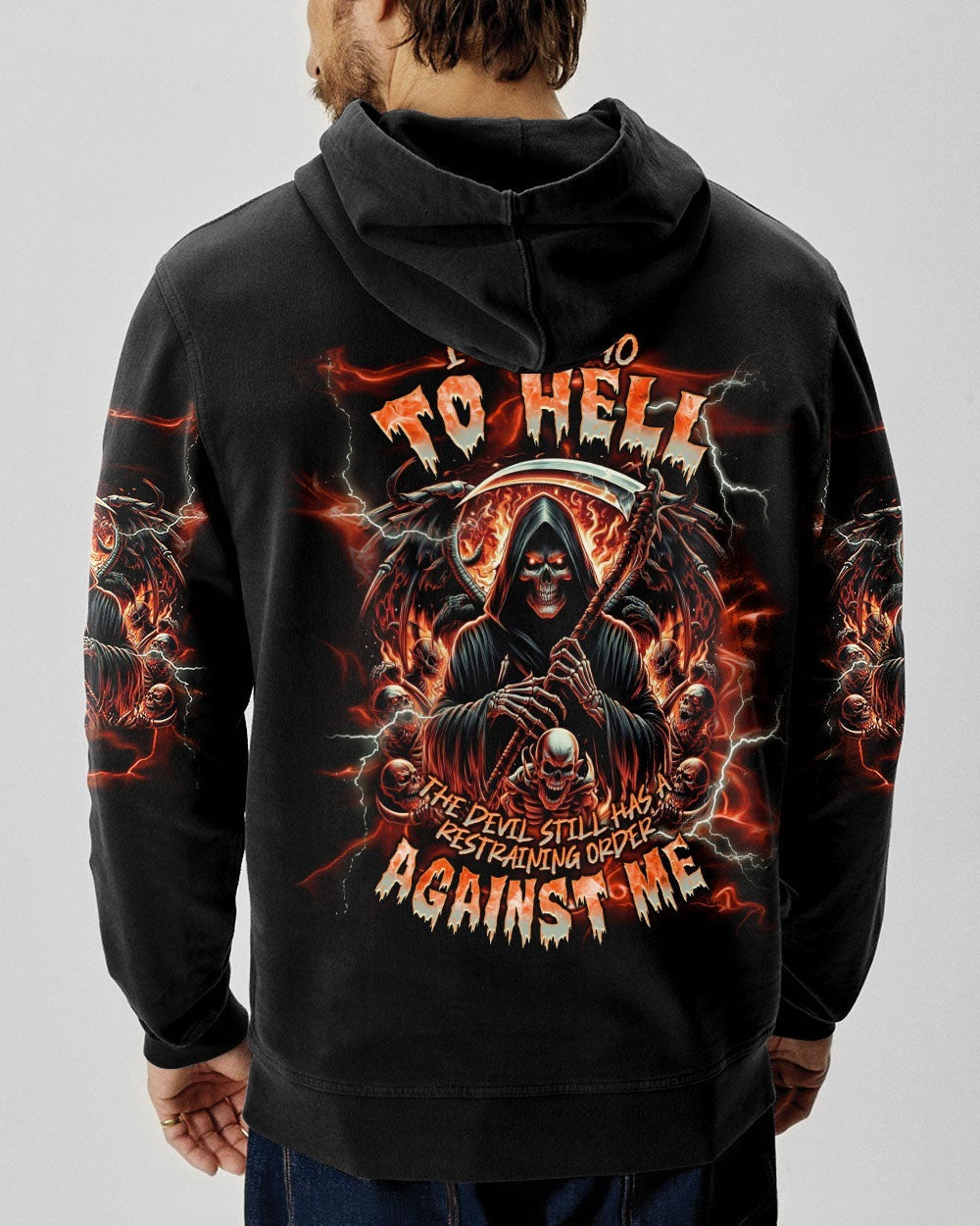 BLISSCORNERS I CAN'T GO TO HELL REAPER SKULL ALL OVER PRINT