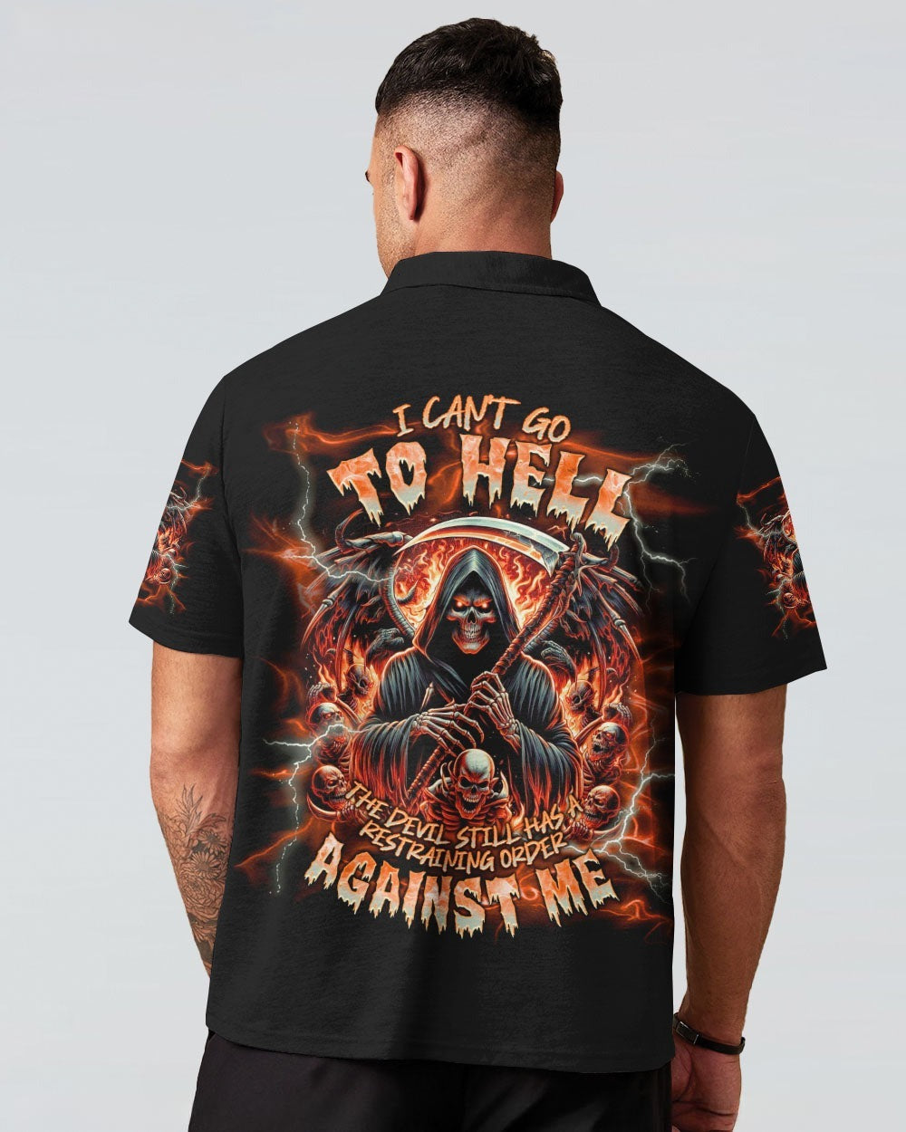 BLISSCORNERS I CAN'T GO TO HELL REAPER SKULL ALL OVER PRINT