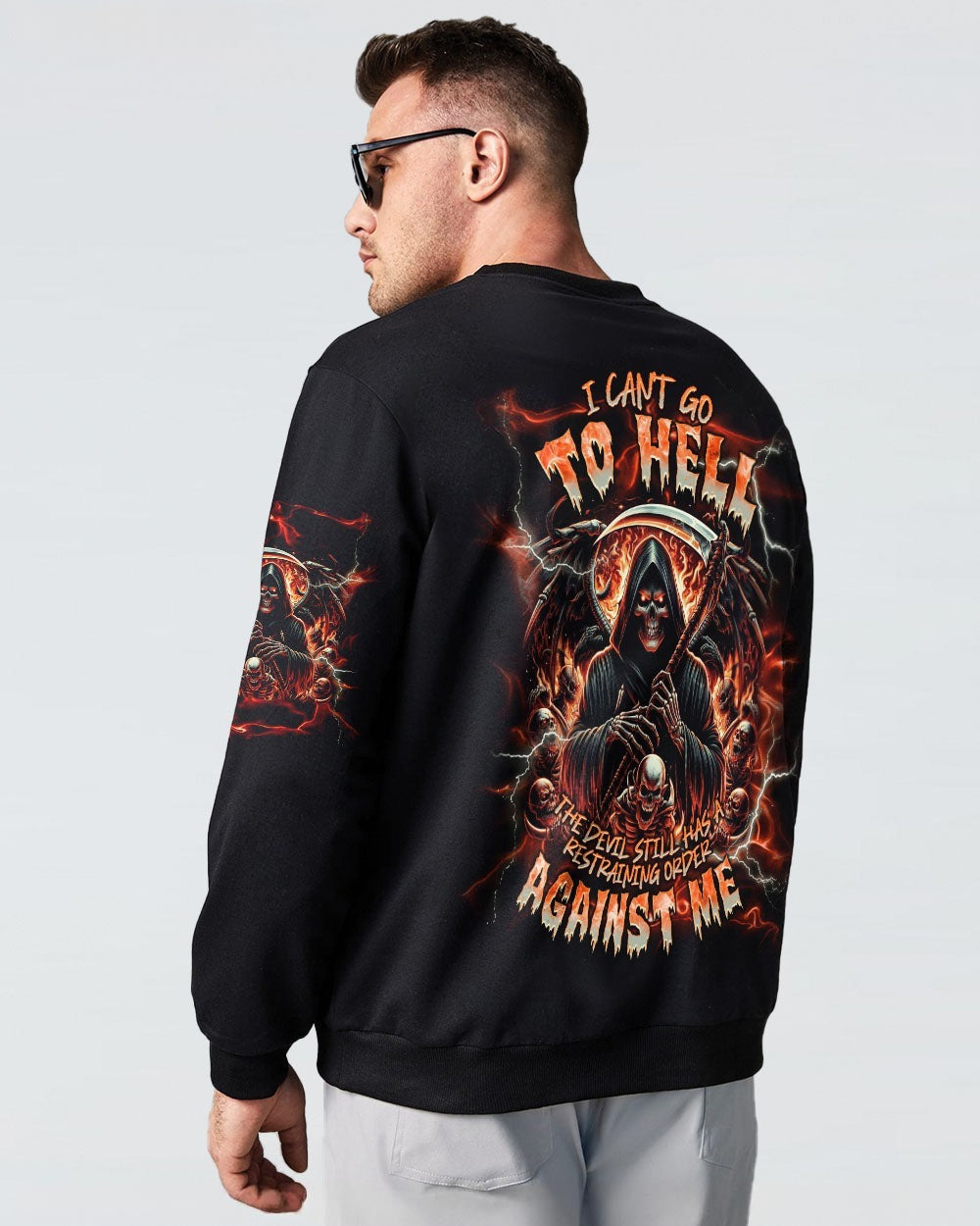 BLISSCORNERS I CAN'T GO TO HELL REAPER SKULL ALL OVER PRINT