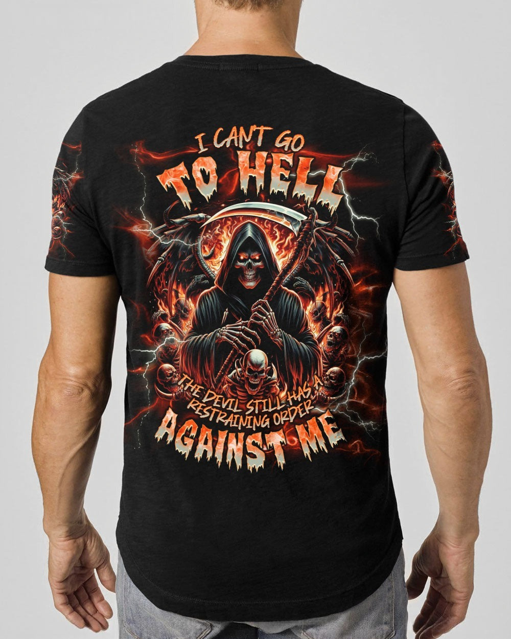 BLISSCORNERS I CAN'T GO TO HELL REAPER SKULL ALL OVER PRINT
