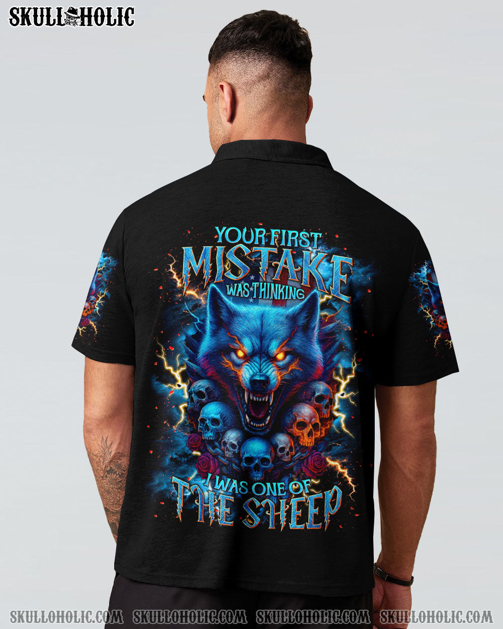 BLISSCORNERS YOUR FIRST MISTAKE WOLF SKULL ALL OVER PRINT