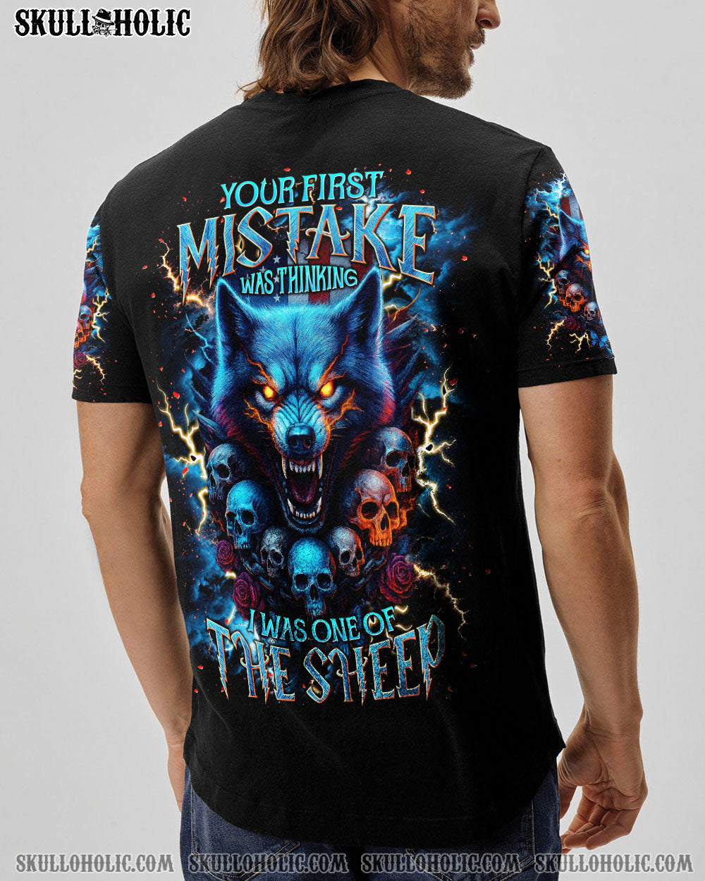 BLISSCORNERS YOUR FIRST MISTAKE WOLF SKULL ALL OVER PRINT
