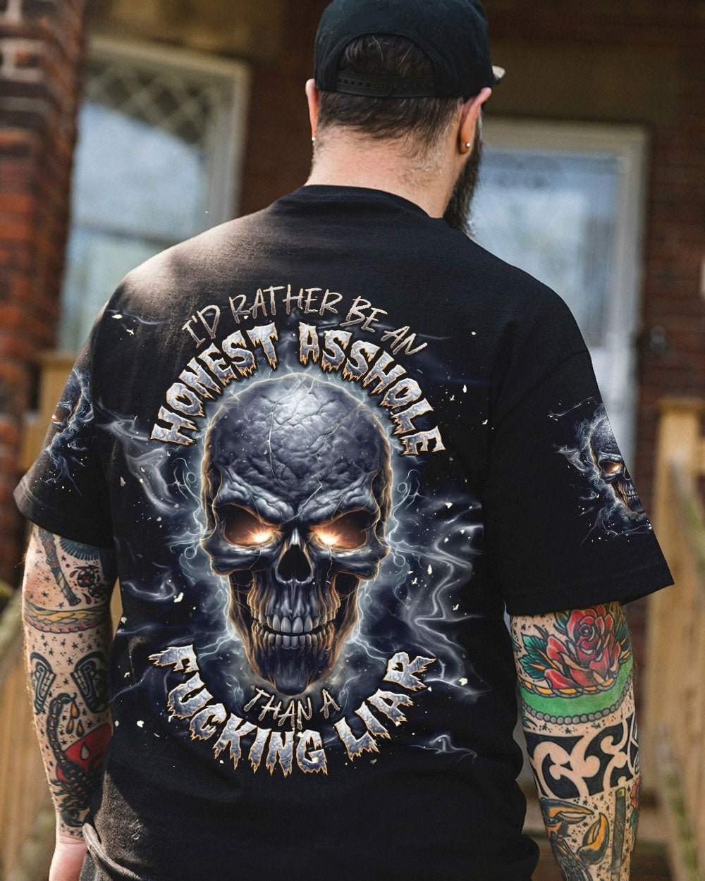 BLISSCORNERS I'D RATHER BE AN HONEST A SKULL ALL OVER PRINT