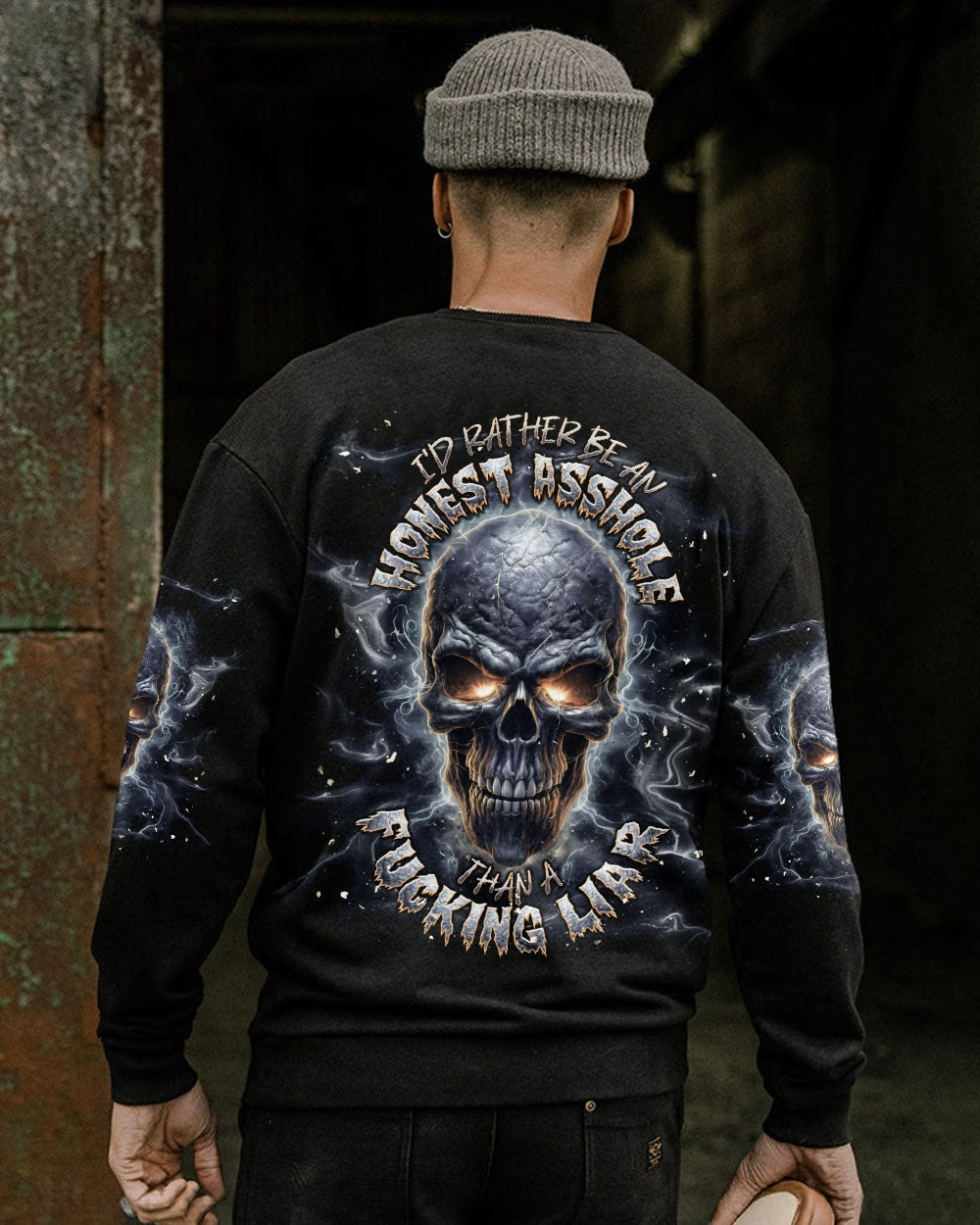 BLISSCORNERS I'D RATHER BE AN HONEST A SKULL ALL OVER PRINT