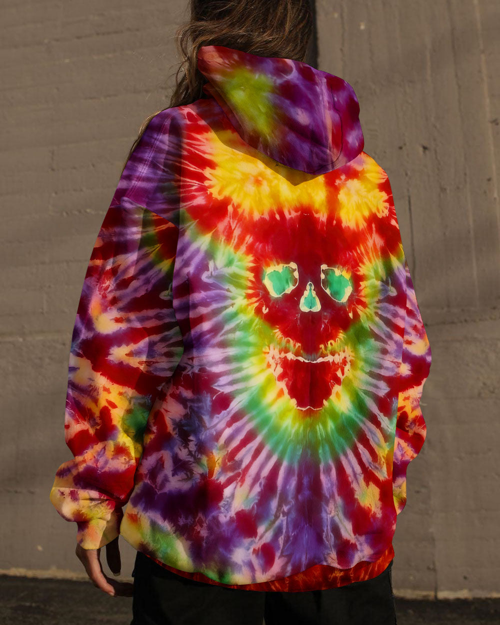 BLISSCORNERS DEMON SKULL TIE DYE  ALL OVER PRINT