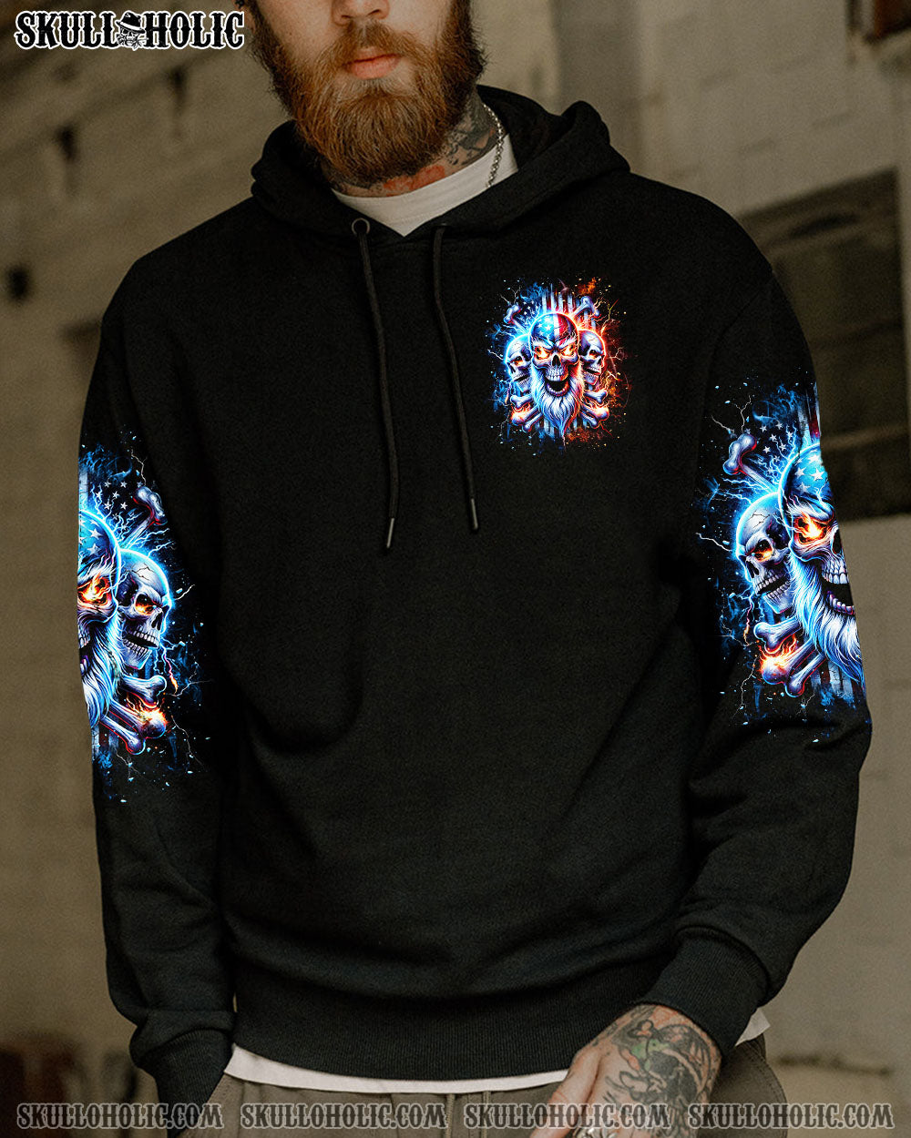 BLISSCORNERS I NEVER DREAMED THAT ONE DAY GRUMPY OLD MAN SKULL ALL OVER PRINT