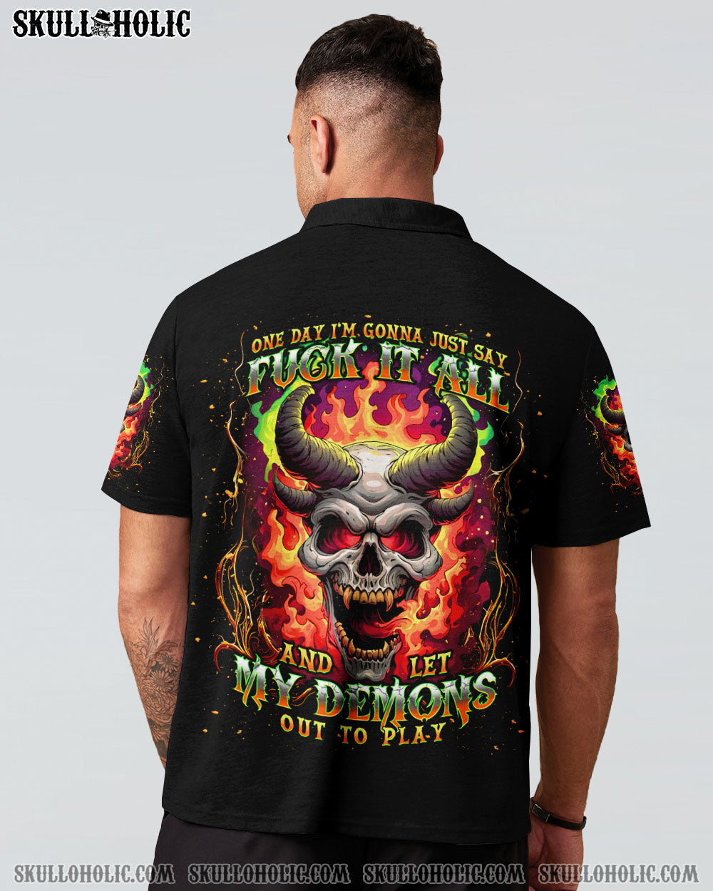 BLISSCORNERS ONE DAY I'M GONNA JUST SAY SKULL ALL OVER PRINT
