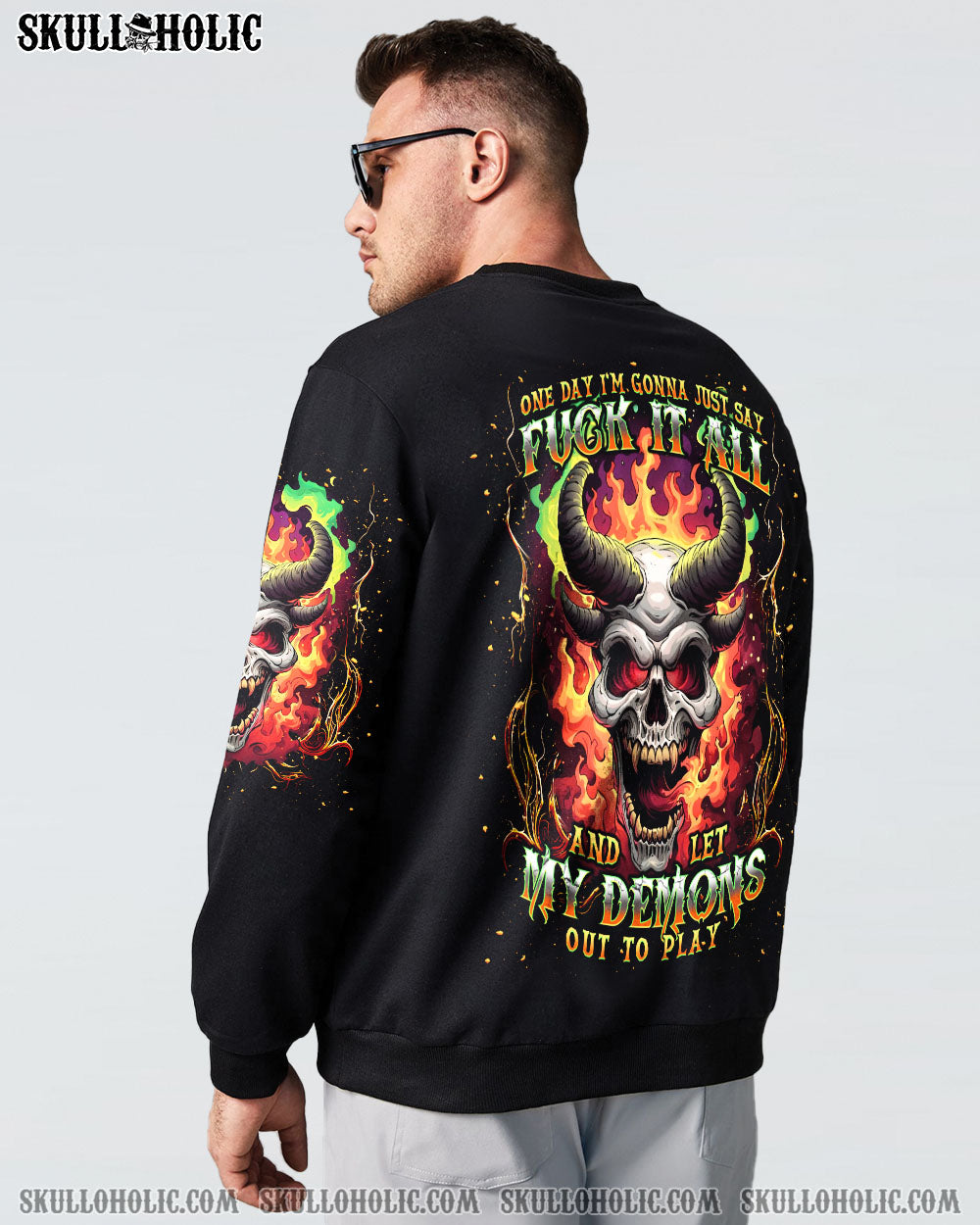 BLISSCORNERS ONE DAY I'M GONNA JUST SAY SKULL ALL OVER PRINT