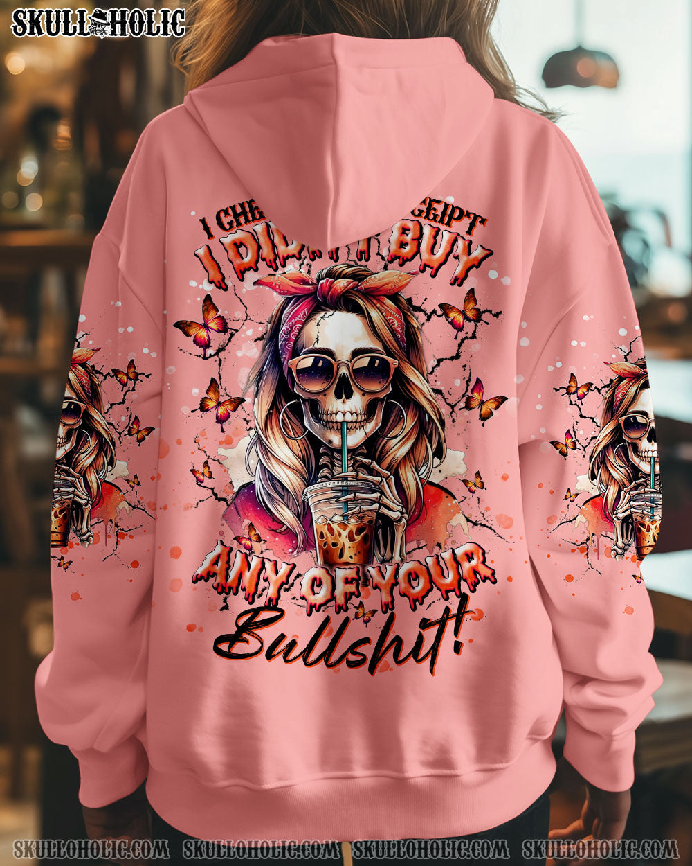 BLISSCORNERS I CHECKED MY RECEIPT SKULL LADY ALL OVER PRINT