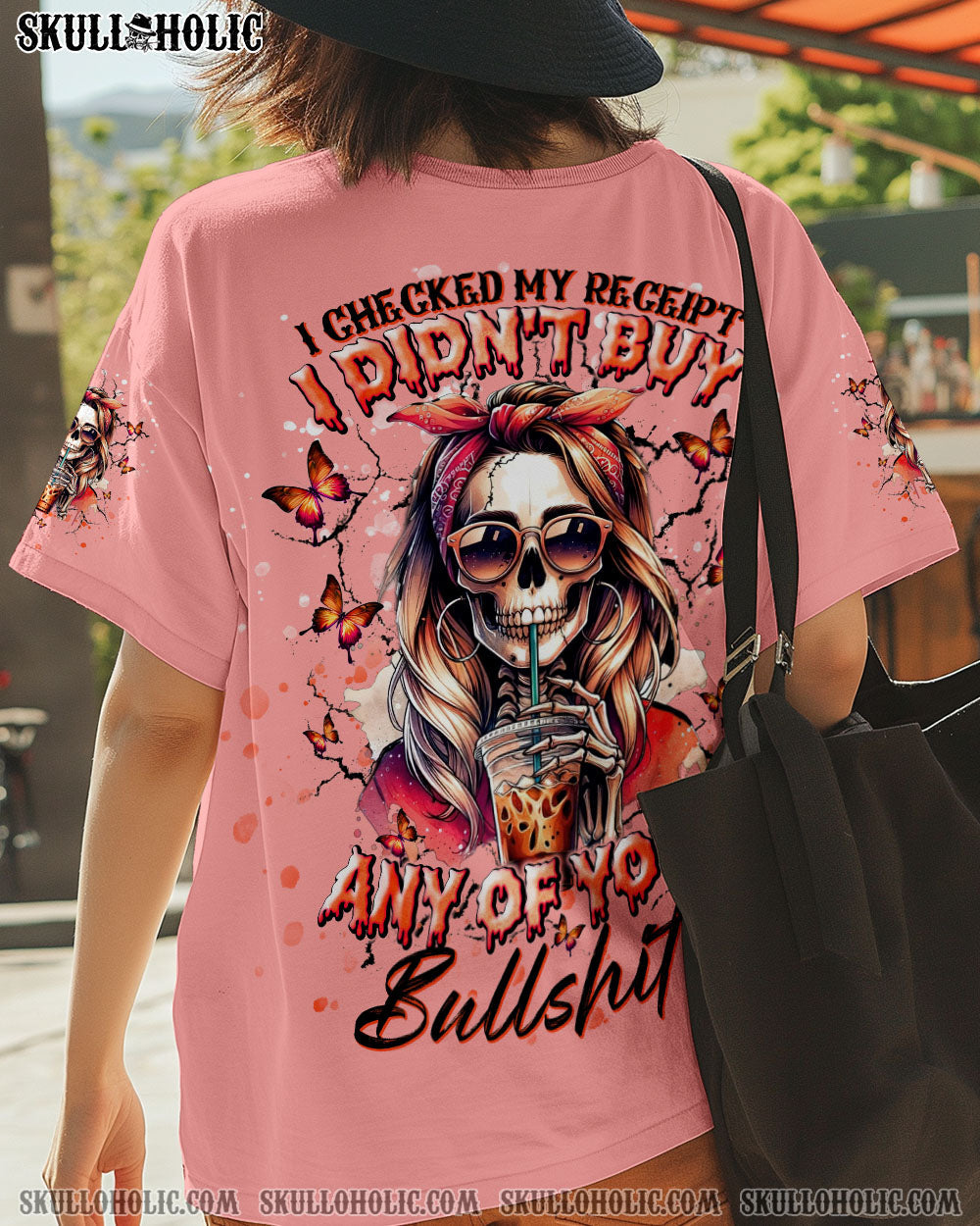 BLISSCORNERS I CHECKED MY RECEIPT SKULL LADY ALL OVER PRINT