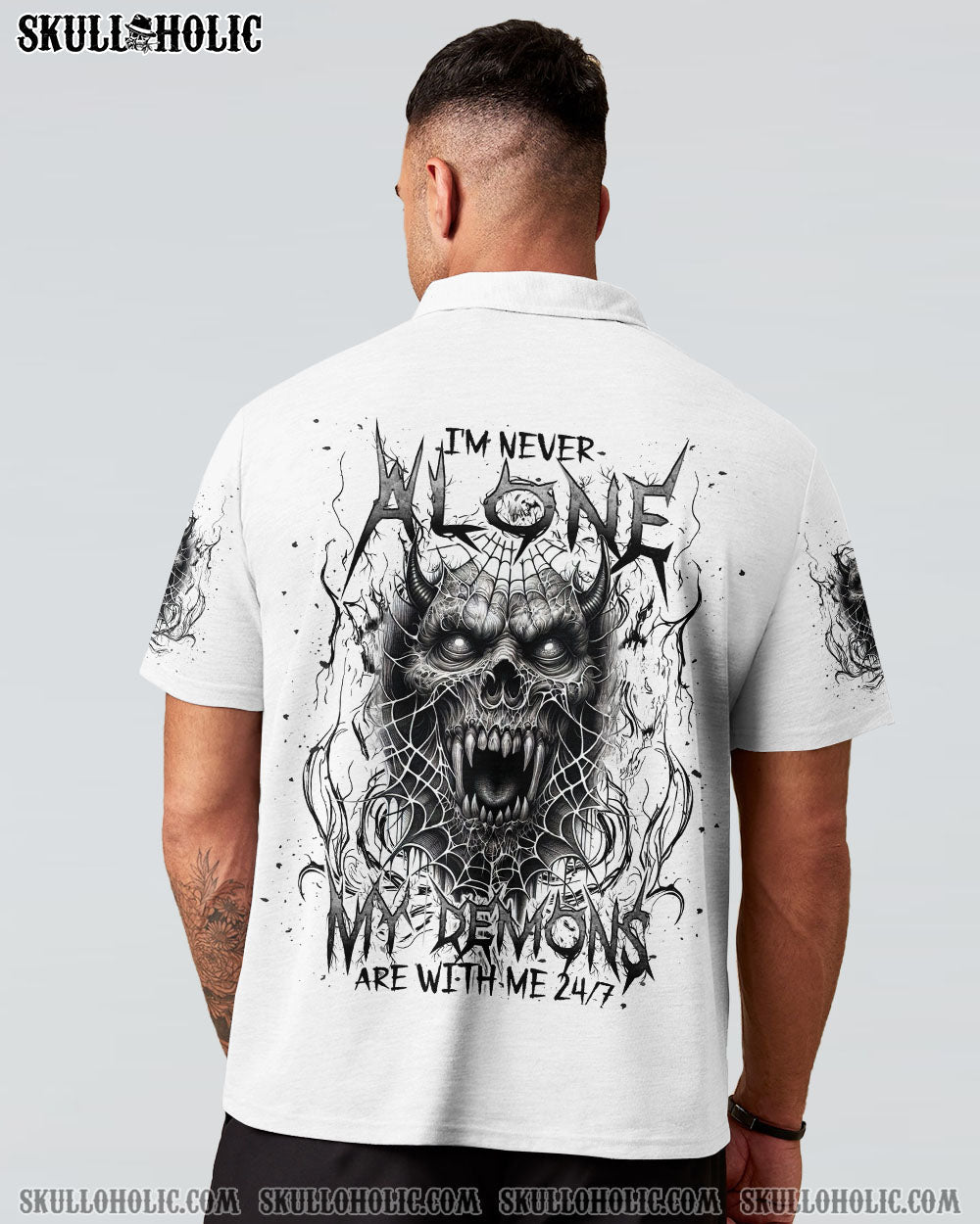 BLISSCORNERS I'M NEVER ALONE MY DEMONS ARE WITH ME 24/7 ALL OVER PRINT