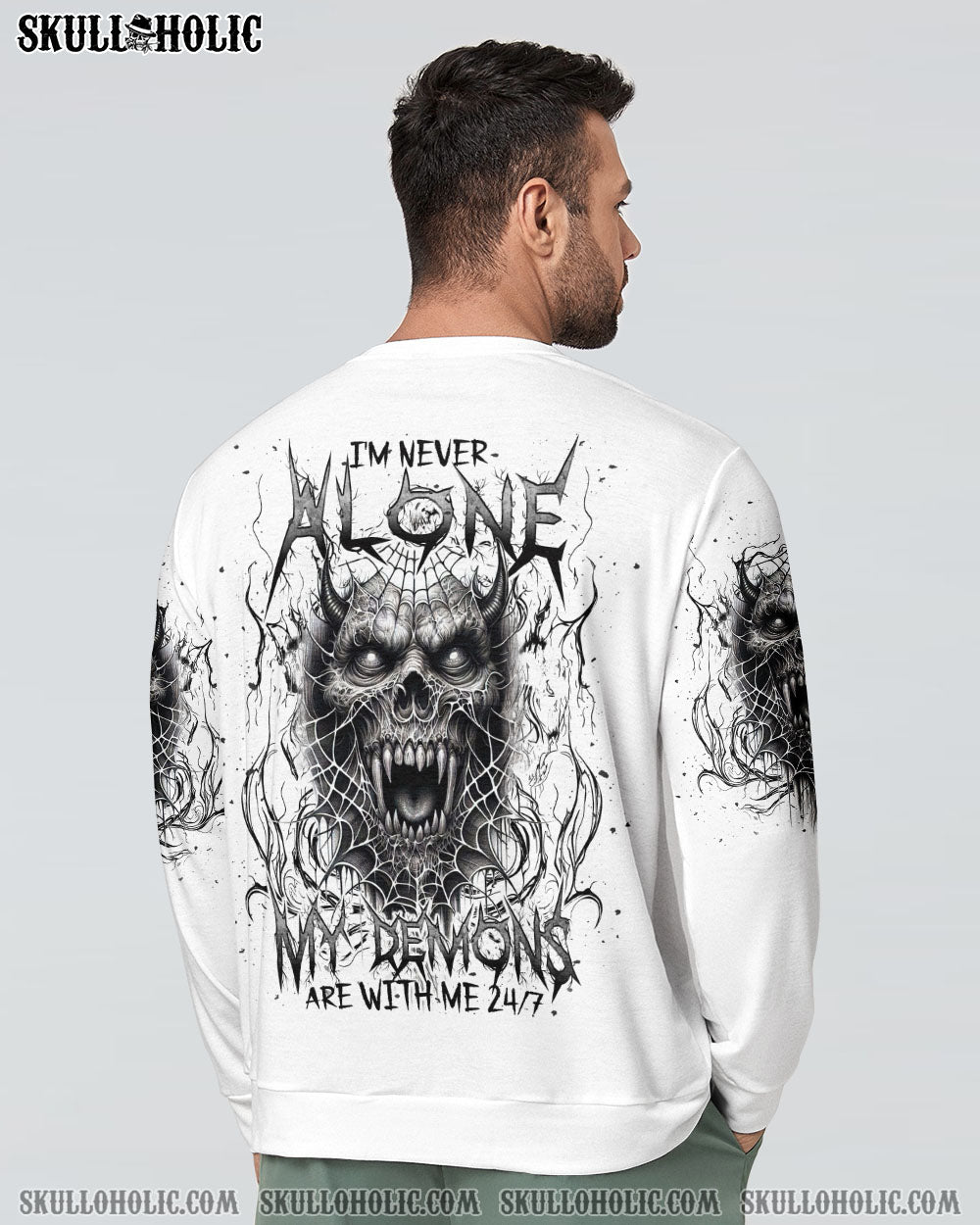 BLISSCORNERS I'M NEVER ALONE MY DEMONS ARE WITH ME 24/7 ALL OVER PRINT