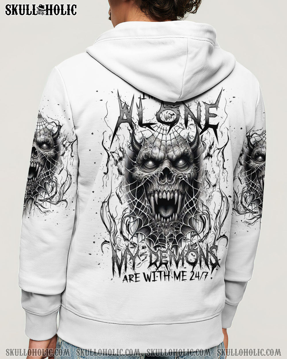 BLISSCORNERS I'M NEVER ALONE MY DEMONS ARE WITH ME 24/7 ALL OVER PRINT