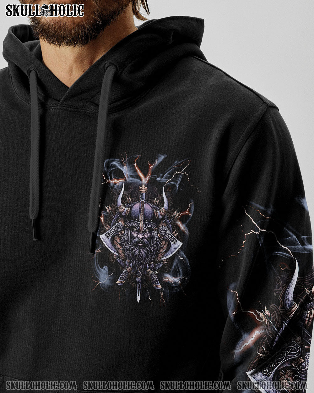 BLISSCORNERS SHOW NO MERCY VIKING SKULL ALL OVER PRINT